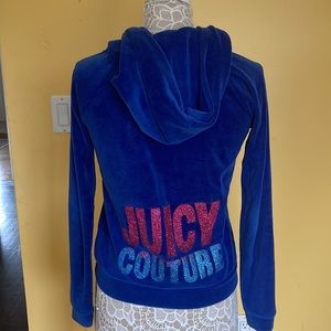 Juicy Couture velour zippered hoodie